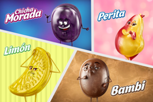 Caramelo sayon de chicha, perita, limon y bambi